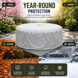 Shatchi Hot Tub Spa 2 Person Hot Tub Cover Cap Outdoor Garden Patio Furniture Swimming Spa Safety Protector, 195X100X70Cm - thumbnail 9