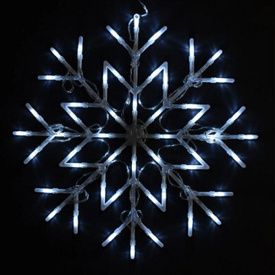 50 Led Window Snowflake Fairy Christmas Party Xmas Light Cool White - image 1