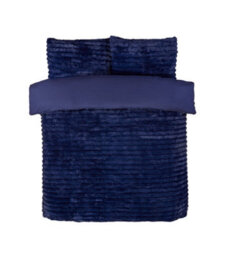 Rapport Rabbit Fur Midnight Blue Duvet Cover Set King Bedding Set - thumbnail 2