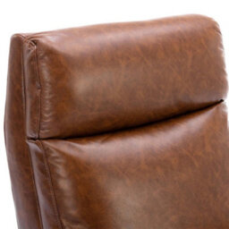 More4Homes Riley Push Back Soft Air Leather Modern Reclining Armchair Accent Home Cinema Recliner Chair Tan - thumbnail 5