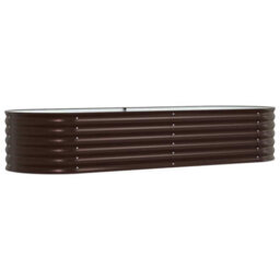 Berkfield Modern Garden Raised Bed Brown 240 X 80 X 44 Cm Steel - thumbnail 5