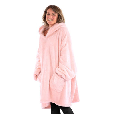Snug Rug Hoodie Pink Quartz Wearable Blanket Oversized Hooded Blankets For Adults Hooded - image 1