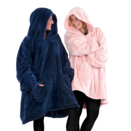 Snug Rug Hoodie Pink Quartz Wearable Blanket Oversized Hooded Blankets For Adults Hooded - thumbnail 6