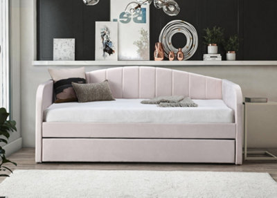 Flintshire Furniture Fabric Day Bed Pink With Pull Out Bed - image 1