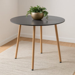 Kosy Koala Dining Table Grey Wood Kitchen Place For 4 Seats, Dining Table Only (Grey H 75 X L 90 X W 90 Cm) - thumbnail 2