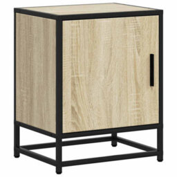 Vidaxl Bedside Cabinet Sonoma Oak 40X31X50 Cm Engineered Wood And Metal - thumbnail 2