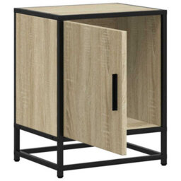 Vidaxl Bedside Cabinet Sonoma Oak 40X31X50 Cm Engineered Wood And Metal - thumbnail 6
