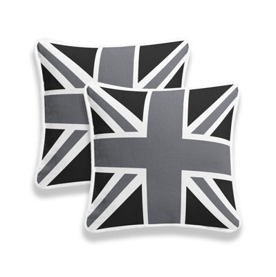 Chilimilii Union Jack Cushion Covers 100% Cotton Uk British Flag Square Cushion Cases 45X45Cm Pack Of 2 - image 1