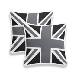 Chilimilii Union Jack Cushion Covers 100% Cotton Uk British Flag Square Cushion Cases 45X45Cm Pack Of 2 - thumbnail 1
