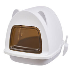 Thehotsale Dome-Shaped Enclosed Cat Litter Box With Dual-Entry Doors And Flip Lid 47.9 Cm W X 66.8 Cm D X 49.5 Cm H - thumbnail 1