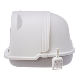 Thehotsale Dome-Shaped Enclosed Cat Litter Box With Dual-Entry Doors And Flip Lid 47.9 Cm W X 66.8 Cm D X 49.5 Cm H - thumbnail 4