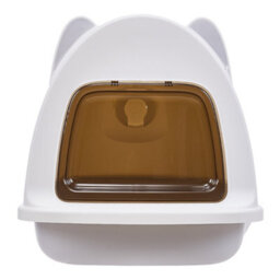 Thehotsale Dome-Shaped Enclosed Cat Litter Box With Dual-Entry Doors And Flip Lid 47.9 Cm W X 66.8 Cm D X 49.5 Cm H - thumbnail 2