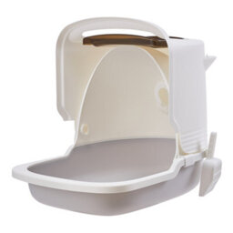 Thehotsale Dome-Shaped Enclosed Cat Litter Box With Dual-Entry Doors And Flip Lid 47.9 Cm W X 66.8 Cm D X 49.5 Cm H - thumbnail 3