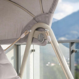 Sobuy Ogs62-Mi,  Outdoor Hanging Chair Garden Seating Garden Chairs Garden Sofa Swing Chair With Stand Adjustable Canopy - thumbnail 9