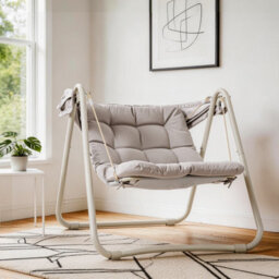 Sobuy Ogs62-Mi,  Outdoor Hanging Chair Garden Seating Garden Chairs Garden Sofa Swing Chair With Stand Adjustable Canopy - thumbnail 5