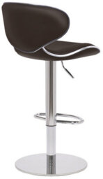 Lamboro Carcaso Deluxe Single Kitchen Bar Stool, Chrome Footrest, Height Adjustable Swivel Gas Lift, Breakfast Bar & Home Barstool, Brown - thumbnail 4