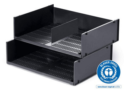 Durable Optimo Recycled Plastic Stackable Letter Tray File - A3 & A4 Grey - image 1