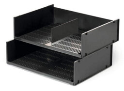 Durable Optimo Recycled Plastic Stackable Letter Tray File - A3 & A4 Grey - thumbnail 2