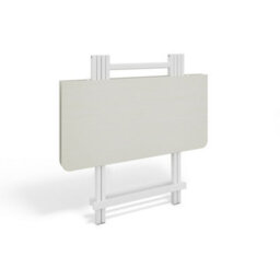 Living And Home Outdoor Heavy Duty Square White Wooden Tabletop Folding Table With Metal Leg 800 X 800 mm - thumbnail 4