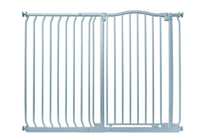 Safetots Extra Tall Curved Top Safety Gate, 125Cm - 134Cm, Matt Grey, Extra Tall 100Cm In Height, Pressure Fit Stair Gate - image 1