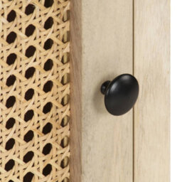 Berkfield Bedside Cabinet 40X30X50 Cm Solid Mango Wood And Natural Cane - thumbnail 6