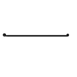 GoodHome Araxos Matt Black Extendable Single Curtain Pole Set, (L)1200mm-2100mm (Dia)28mm - thumbnail 3