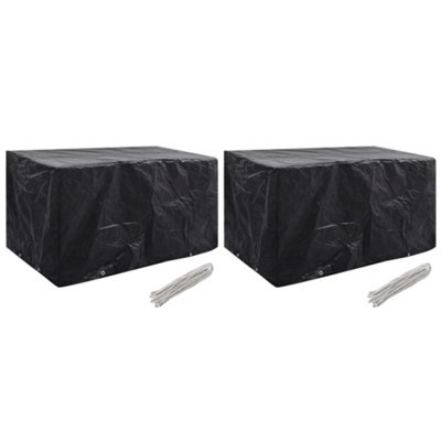 Vidaxl Garden Furniture Covers 2 Pcs 8 Eyelets 180X70X90 Cm Garden Furniture Covers - image 1