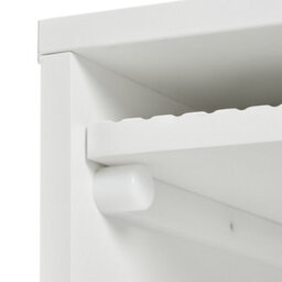 Wyld and Coco Nordicluxe White Lacquered Mdf Tv Stand With Metal Legs, Ribbed Fronts And Cable Management - Wide Cabinet For Living Room - thumbnail 7