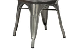 Dorel Fusion Dining Chair In Metal In Gun Metal, 2 Pieces - thumbnail 3