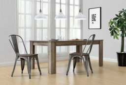 Dorel Fusion Dining Chair In Metal In Gun Metal, 2 Pieces - thumbnail 6
