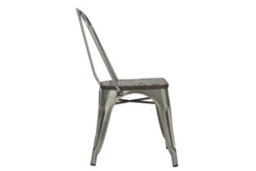 Dorel Fusion Dining Chair In Metal In Gun Metal, 2 Pieces - thumbnail 4