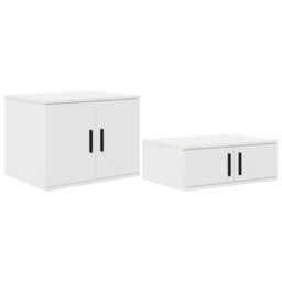 Berkfield Modern Storage Cabinet In White - 118X41X40 Cm, Made From Engineered Wood