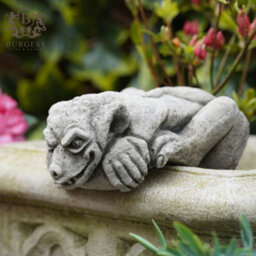 Burgess Peeping Gremlin Stone Statue Outdoor Garden Gargoyle Ornament Gothic Grotesque - thumbnail 3