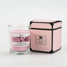 Pair Of Vanilla And Rose Glass Soy Candles , Handmade Aromatherapy Gift Set - thumbnail 4