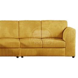 Furnishings For Less UK Luxor Mustard Jumbo Cord Large 5 Seater Corner Sofa Long Left Hand Facing - Full Back - thumbnail 4
