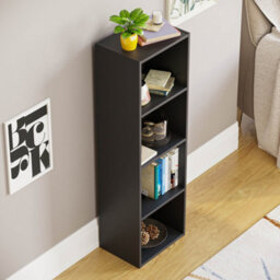 Lassic Vida Designs Oxford Black 4 Tier Cube Bookcase Freestanding Shelving Unit (H)1060mm (W)320mm (D)240mm - thumbnail 6