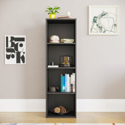 Lassic Vida Designs Oxford Black 4 Tier Cube Bookcase Freestanding Shelving Unit (H)1060mm (W)320mm (D)240mm - thumbnail 5