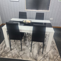Kosy Koala Modern Dining Table Set With 4 Black Chairs Dining Room Furniture - thumbnail 5