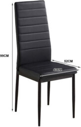 Kosy Koala Modern Dining Table Set With 4 Black Chairs Dining Room Furniture - thumbnail 8