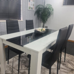 Kosy Koala Modern Dining Table Set With 4 Black Chairs Dining Room Furniture - thumbnail 9