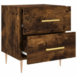 Berkfield Bedside Cabinets 2 Pcs Smoked Oak 40X35X47.5 Cm Engineered Wood - thumbnail 8
