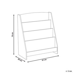 Beliani 4 Tier Bookcase Liloet 70 Cm Pastel Pink - thumbnail 3