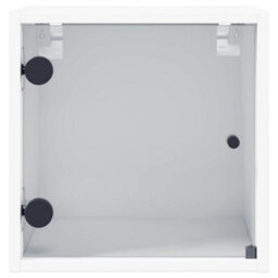 Berkfield Bedside Cabinets With Glass Doors 2 Pcs White 35X37X35 Cm - thumbnail 7