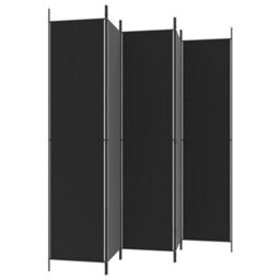 Vidaxl 5-Panel Room Divider Black 250X220 Cm Fabric Room Dividers - thumbnail 5
