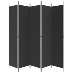Vidaxl 5-Panel Room Divider Black 250X220 Cm Fabric Room Dividers - thumbnail 4