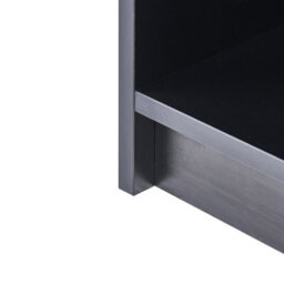 Wyld And Coco 3-Tier Narrow Bookcase Black Matt 40 X 40 X 117 Cm Minimalist - thumbnail 6