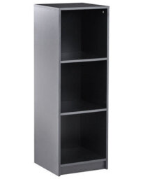Wyld And Coco 3-Tier Narrow Bookcase Black Matt 40 X 40 X 117 Cm Minimalist - thumbnail 3