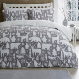 Fusion Arctic Animals Grey Christmas Duvet Cover Set - thumbnail 1