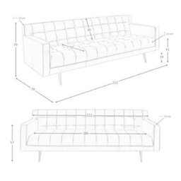 Angel Cerda Chester 3-Seater Sofa In Dark Brown Leather - Modern Elegance - thumbnail 7