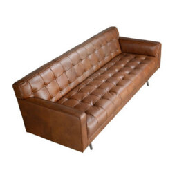 Angel Cerda Chester 3-Seater Sofa In Dark Brown Leather - Modern Elegance - thumbnail 6
